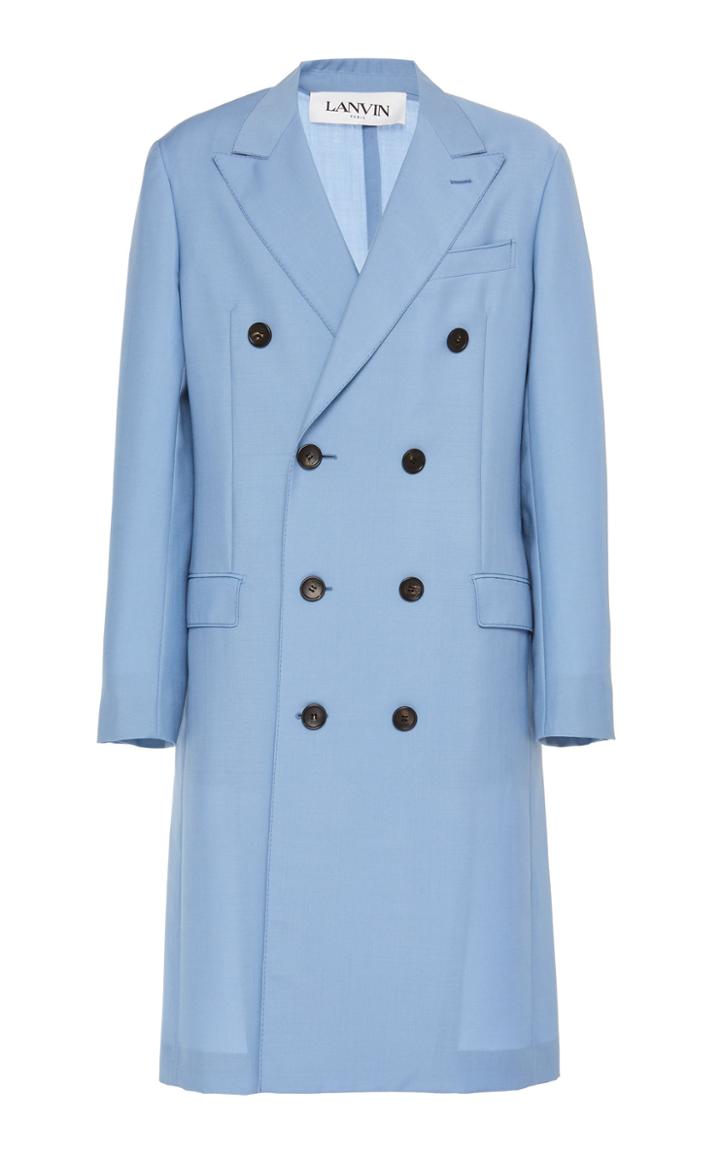 Lanvin Double-breasted Peak Lapel Coat