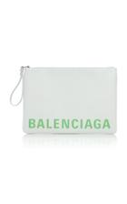 Balenciaga Printed Textured-leather Pouch