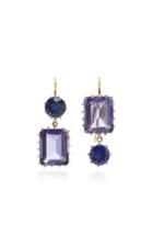 Renee Lewis One-of-a-kind Sapphire And Quartz Earrings