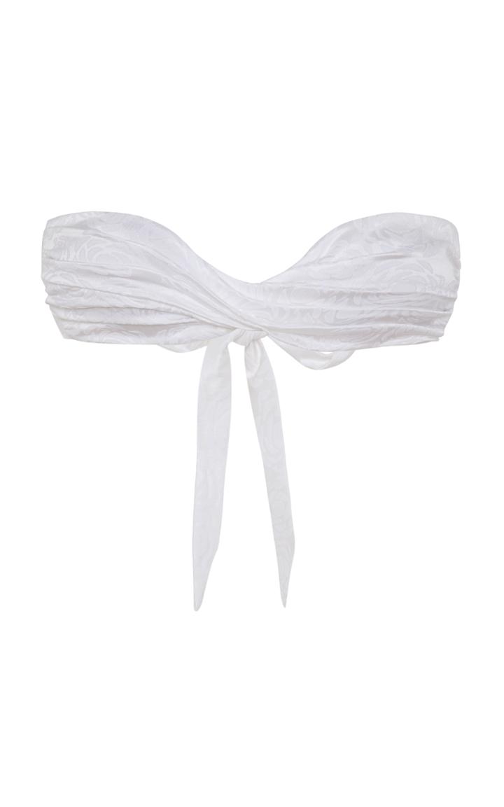 Adriana Iglesias St. Tropez Bralette Jacquard Top