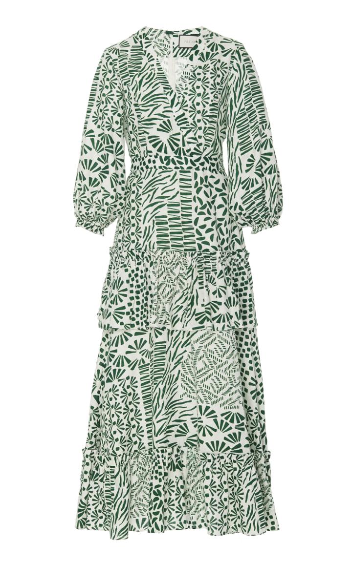 Moda Operandi Alexis Tereasa Cotton Abstract Midi Dress Size: Xs