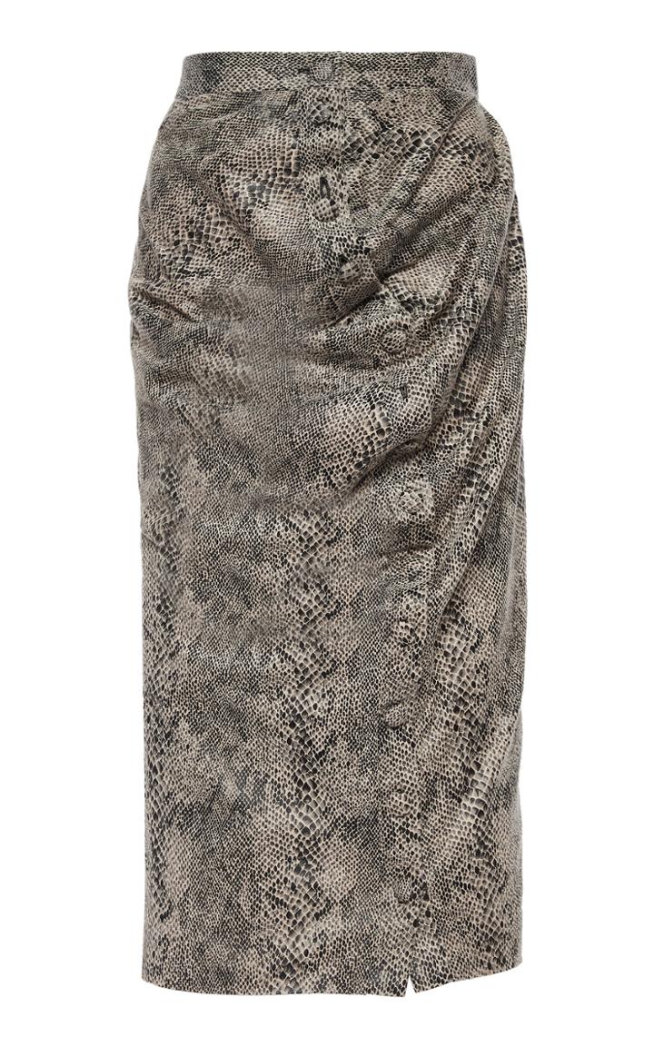 Y/project Twist-detailed High-rise Crepe Midi Skirt
