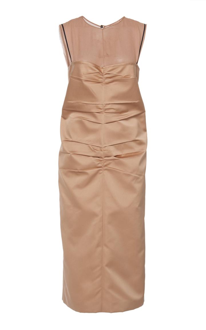 N 21 N&deg;21 Daiana Ruched-front Tulle-yoke Dress