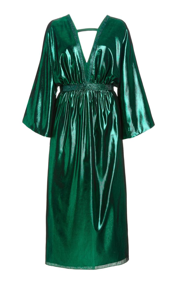 Moda Operandi Semsem Crystal-embellished Lam Midi Dress