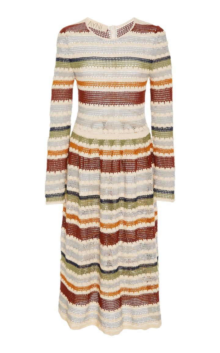 Ayni Umi Scalloped Long Sleeve Dress