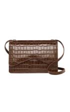 Rylan Croc-effect Geometric Leather Shoulder Bag
