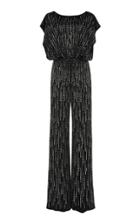 Moda Operandi Jenny Packham Asymmetric Draped Sequined Crepe Dress Size: 8