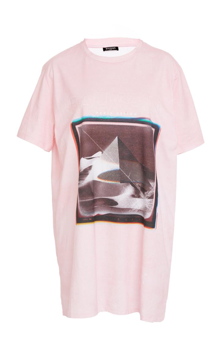 Balmain Pyramid Printed Cotton T-shirt