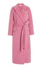 Loveshackfancy Floret Belted Wool-blend Coat