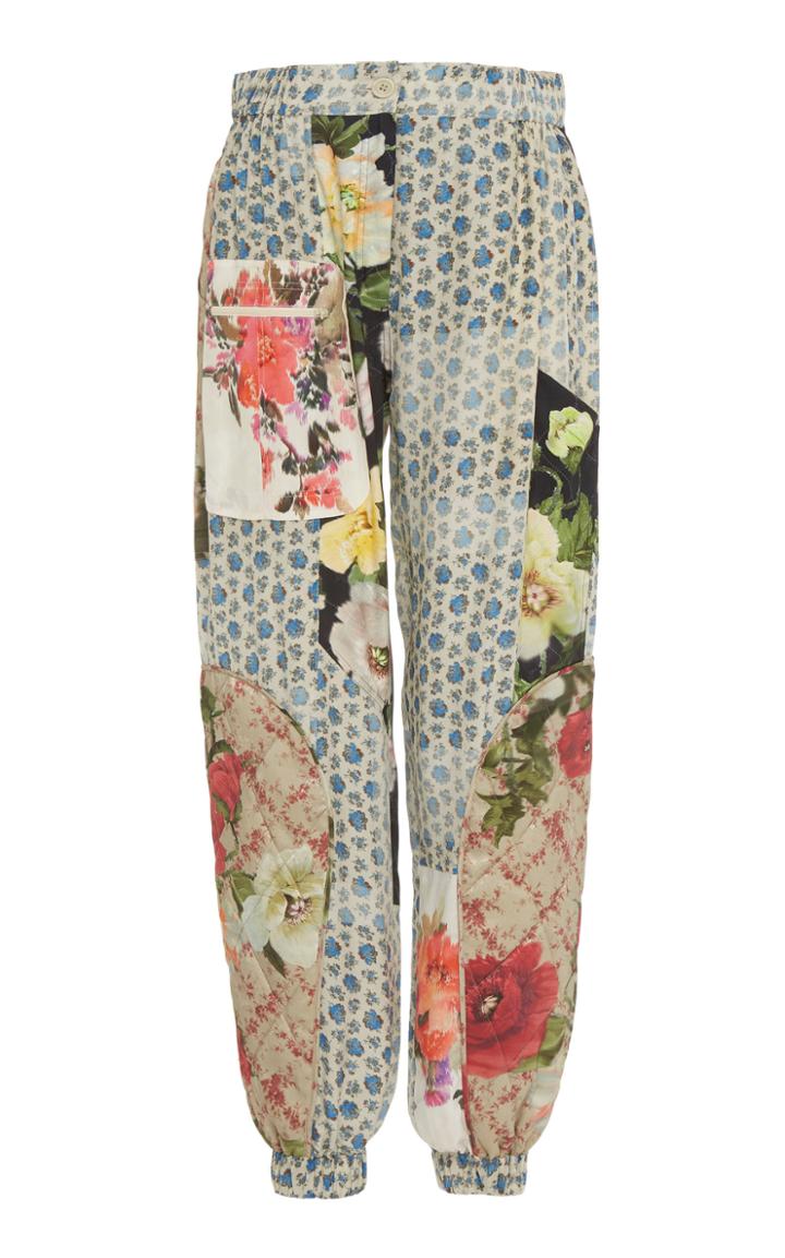 Moda Operandi Preen By Thornton Bregazzi Eimi Floral-print Georgette Jogger Pants Si