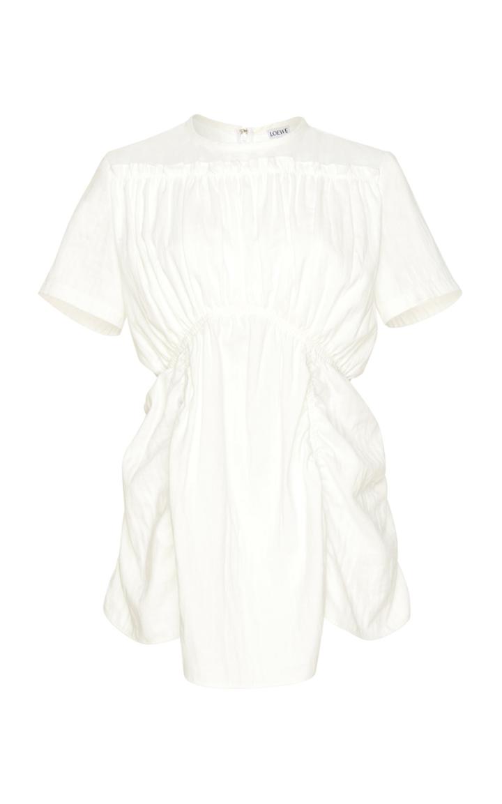 Loewe Gathered Cotton-jersey T-shirt Size: Xs