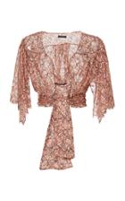 Frederick Anderson Melon Lace Tie Shirt