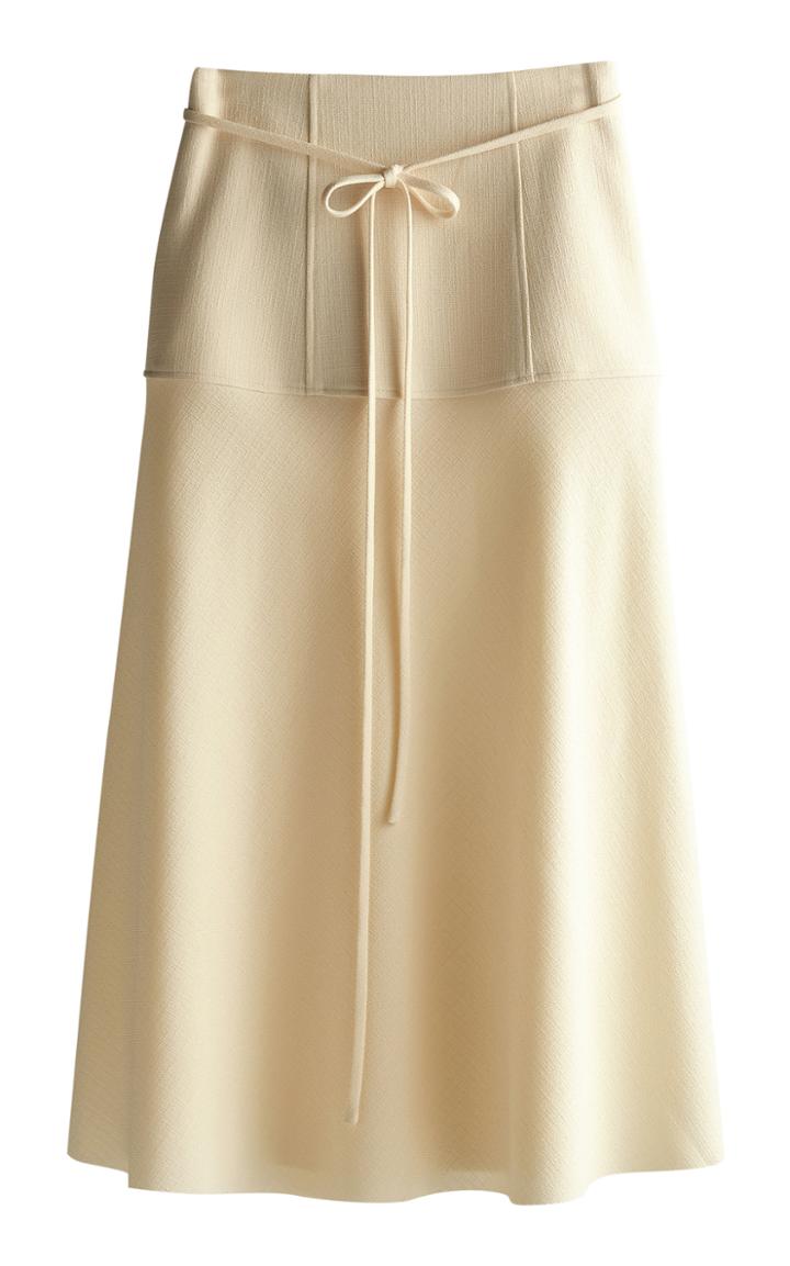 Moda Operandi Gia Studios Flared Cady Midi Skirt