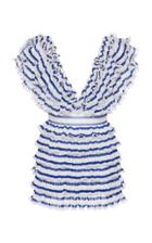 Moda Operandi Philosophy Di Lorenzo Serafini Ruffled Striped Chiffon Mini Dress Size