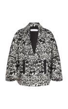 Moda Operandi Unttld Leopard Jacquard Cocoon Jacket Size: 4