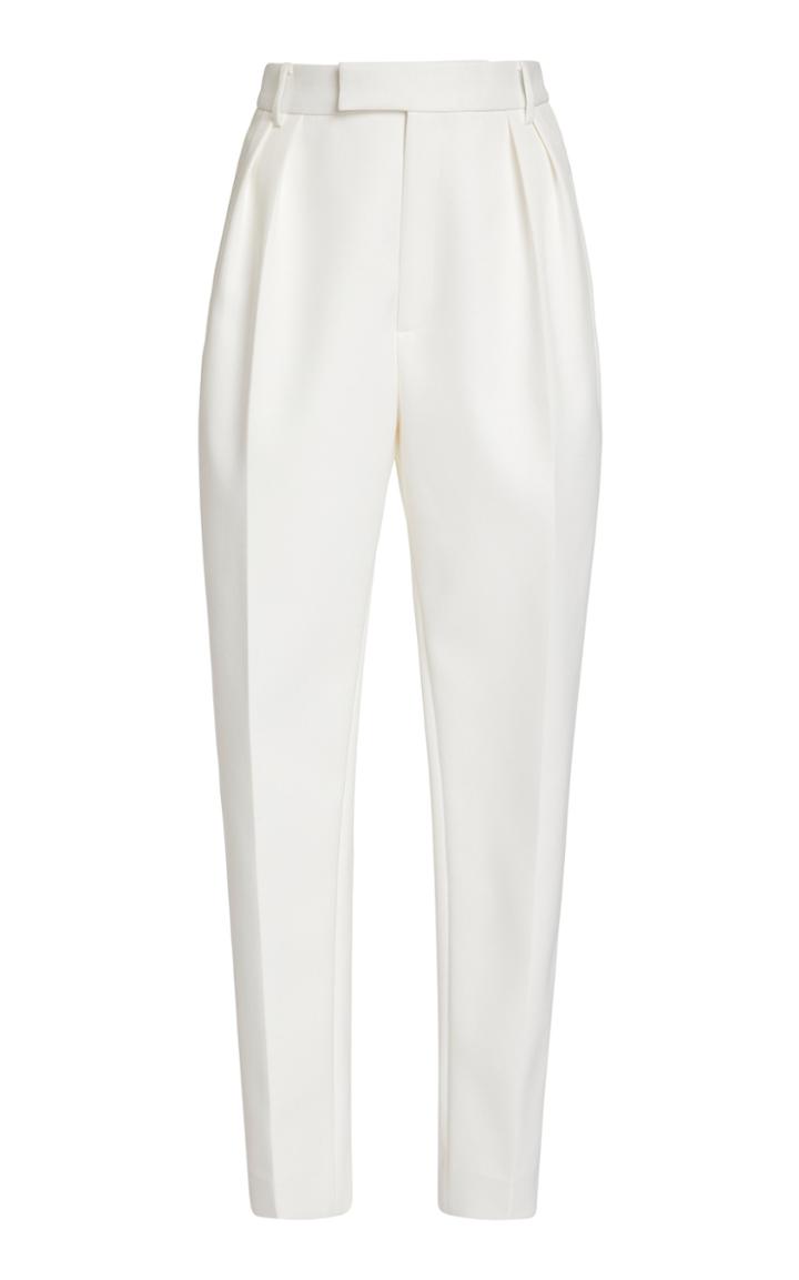 Khaite Magdeline Pleated Cady Tapered Pants