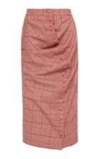 Y/project Twist-detailed Plaid Wool Midi Skirt