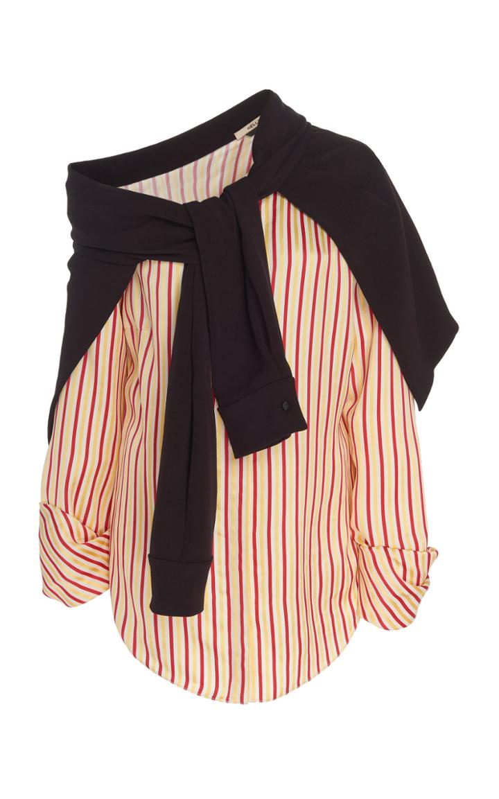 Hellessy Leandra Asymetric Crepe De Chine Top