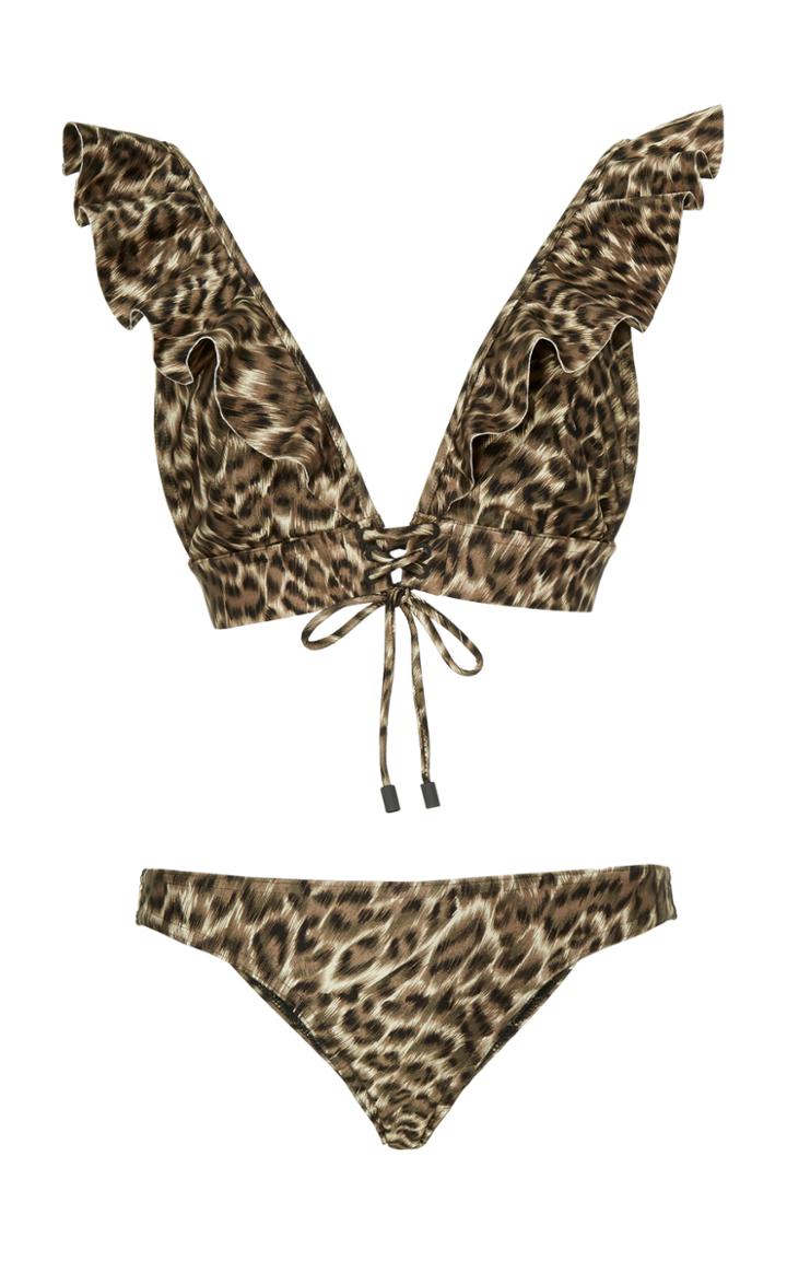 Zimmermann Suraya Frill Tie Front Bikini