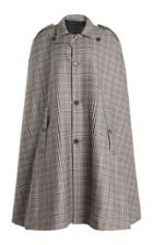 Moda Operandi Roland Mouret Woolbridge Checked Wool-blend Cape