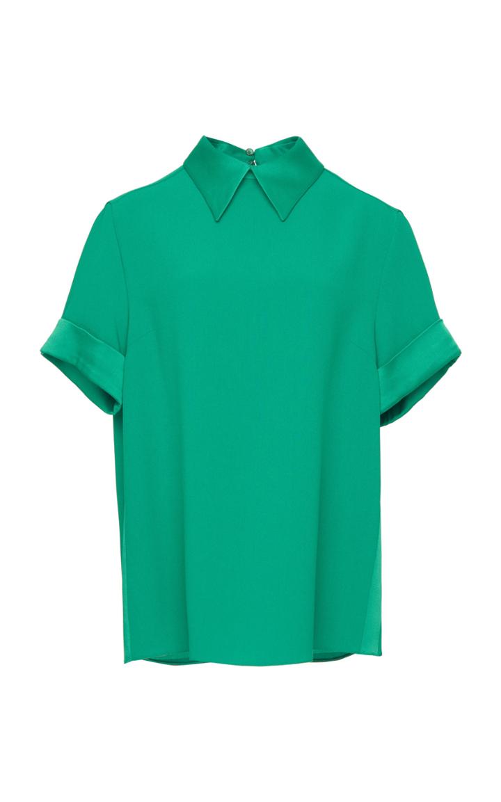 Rochas Olinda Short Sleeve Collared Blouse
