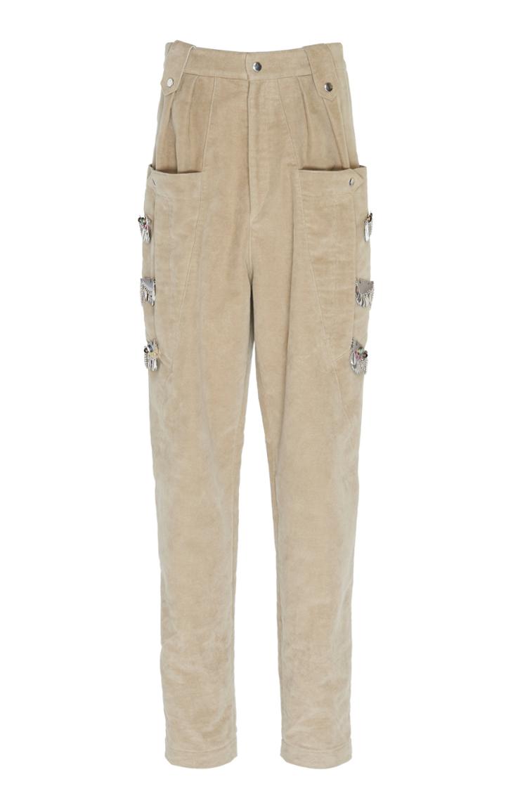 Isabel Marant Derrisy Embellished Cargo Pants