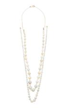 Renee Lewis Layered 18k Gold Opal And Quartz Necklace