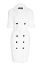 Paule Ka Cotton Stretch Trench Dress