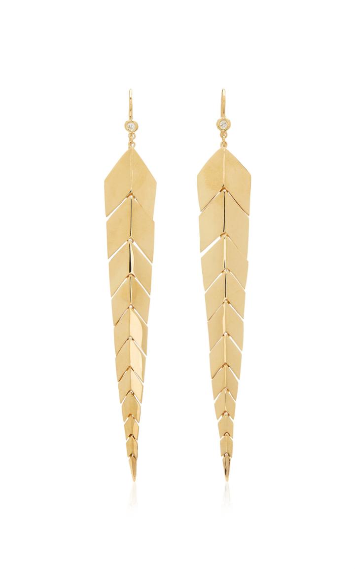 Jacquie Aiche Diamond Medium Fishtail Earrings