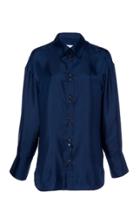 Deveaux Roden Collared Silk Top