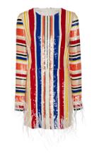 Semsem Rafah Sequin Striped Mini Dress
