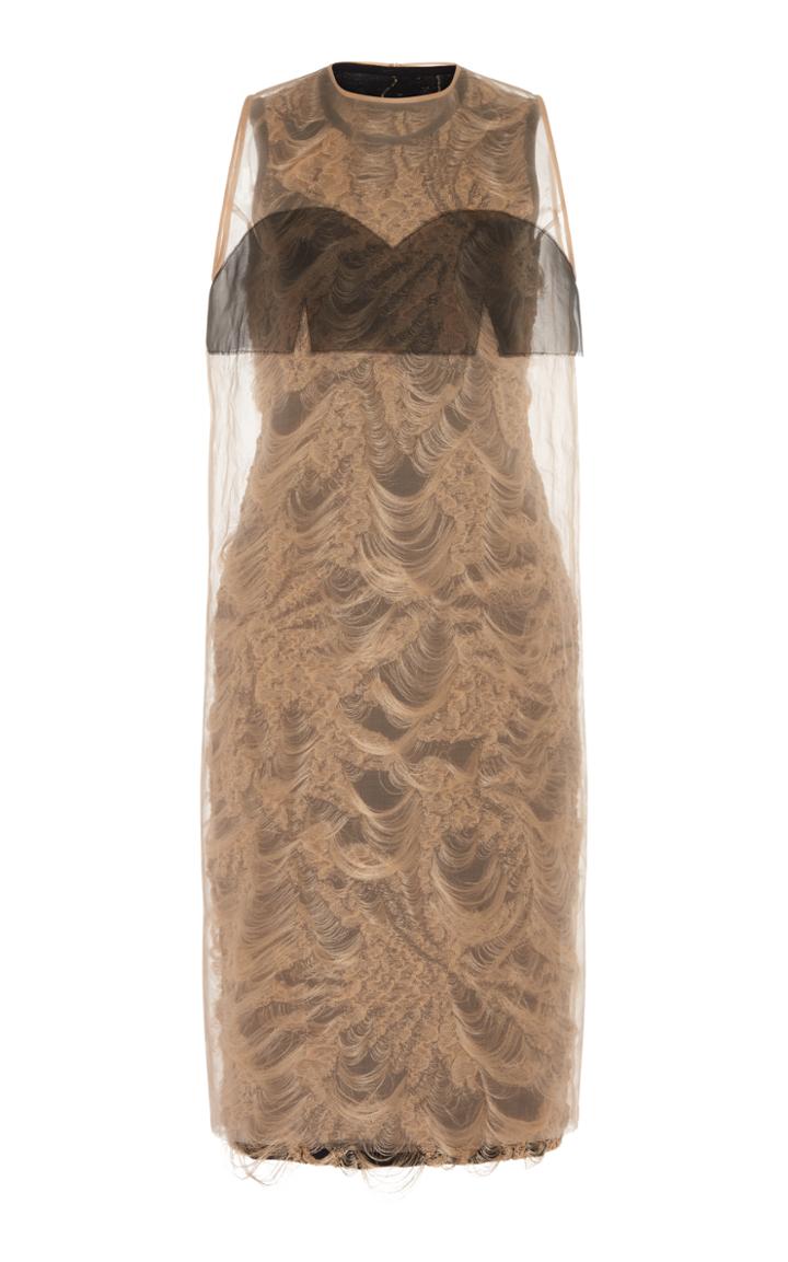 Maison Margiela Knitted Revers Intarsia Dress