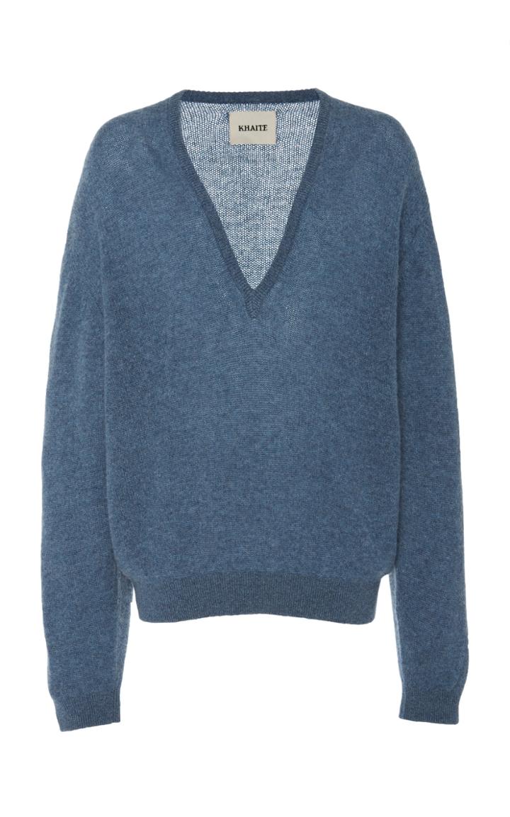 Khaite Sam Deep V-neck Cashmere Sweater