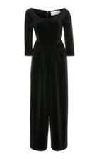 Isa Arfen Wide Leg Velvet Jumpsuit