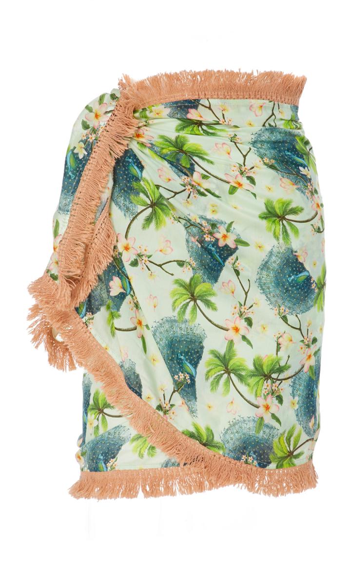 Verandah Ultrasoft Fringe Printed Silk Sarong