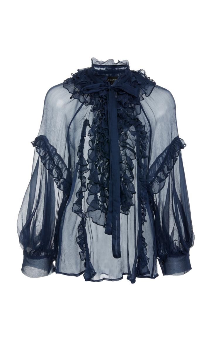 Lee Mathews Bluebelle Ruffle Long Sleeve Top