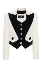 Moda Operandi Balmain Two-tone Crepe Blazer