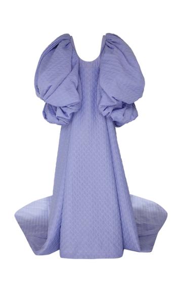 Moda Operandi Emilia Wickstead Puffed Sleeve Cloqu Dress Size: 8