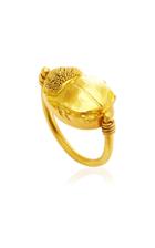 Moda Operandi Loren Nicole 22k Yellow Gold Scarab Spinner Ring Size: 6.5