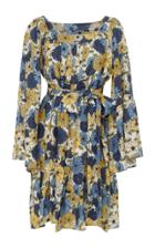 Lisa Marie Fernandez Belted Floral-print Linen Dress