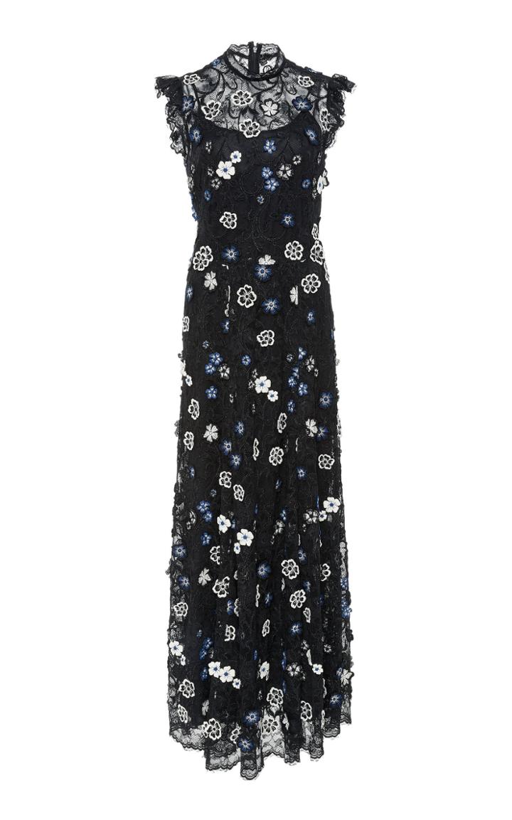 Lela Rose High Neck Dress