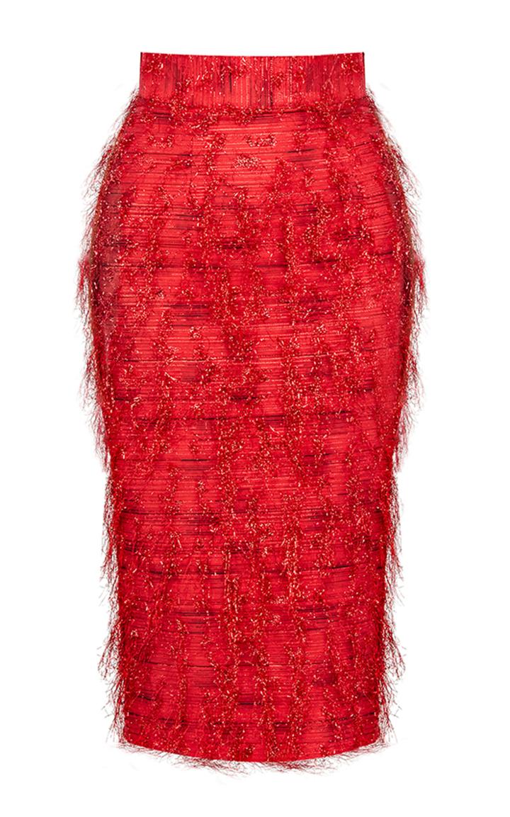 Bambah Violeta Silk Pencil Skirt