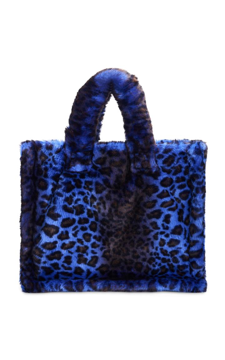 Stand Studio Lola Large Leopard-print Faux-fur Tote