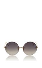 Linda Farrow Grey Frameless Circle Lens Sunglasses