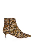 Aquazzura Quant Leopard Jacquard Ankle Boots