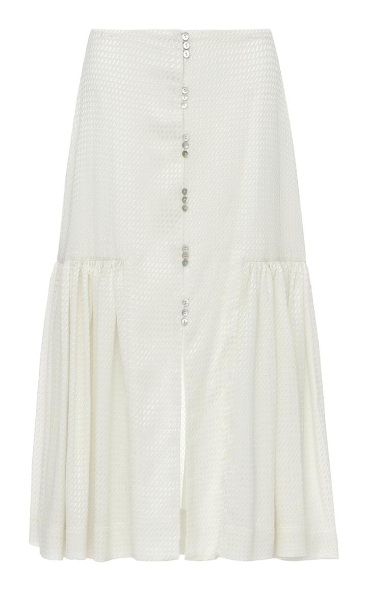 Studio Cut Pleated Jacquard Skirt