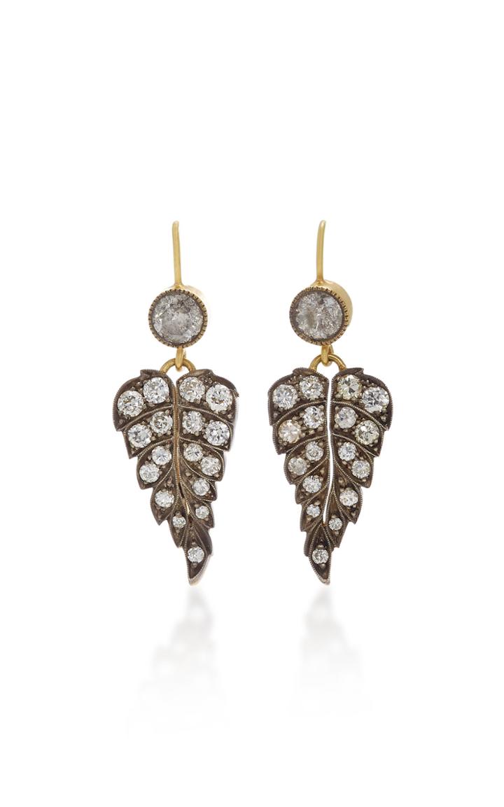 Sylva & Cie Eve 18k Gold And Diamond Earrings