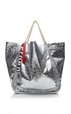 Proenza Schouler Metallic Cracked Leather Tote