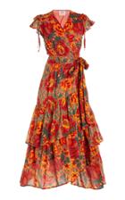 Moda Operandi Banjanan Mercy Printed Cotton Wrap Dress