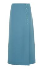 Marc Jacobs Button-detailed Wool Wrap-front Midi Skirt